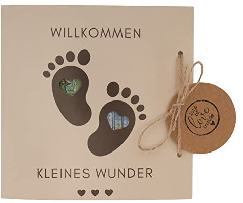 Babykarte zur Geburt – Geldgeschenk für Junge & Mädchen – kreative Glückwunschkarte – Geschenkidee zur Baby Shower, Taufe oder als Geburtskarte