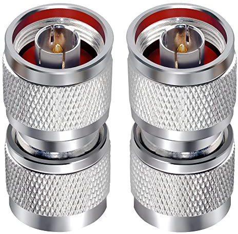 TUOLNK N Typ Koaxialstecker N Typ Stecker auf N Typ Stecker Koaxialstecker N Stecker Fass Adapter für WLAN Antennen Verlängerungskabel 2St