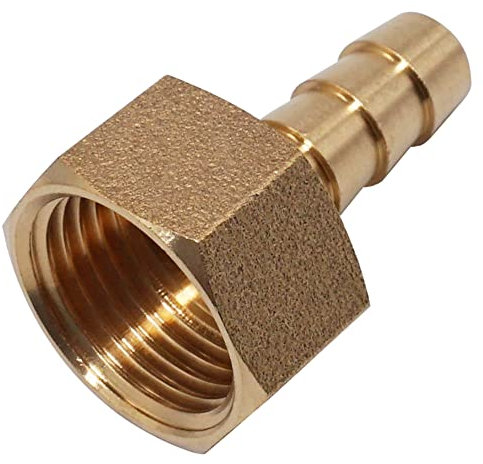 SKIR'CO (1 pièce) Raccord en laiton cannelé femelle 1/2 x 10 mm, adaptateur de tuyau barbelé, connecteur de queue de tuyau, filetage BSP