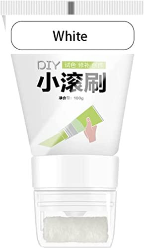 Small Rolling Brush Wall Latex Paint, White Wall Small Roller Brush Paint, Wall Paint Repair Wall, DIY Wall Paint Repair Wall Paste, Dirty Cover Wall Renovation Repair Paint (White)