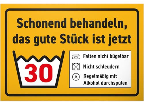 DankeDir! Das gute Stück ist Dreißig - Schild 30 x 20 cm - Geburtstagsgeschenk 30er Männer & Frauen 30 Jahre Geschenk 30. Geburtstag - Partydeko Geburtstagsdeko Geburtstagskarte Geschenkidee
