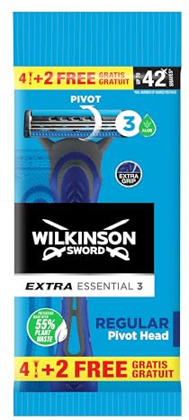Wilkinson Extra3 Essentials Rasierer, 4 + 2 Stück, 6 Stück