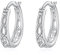 Keltische Hoop Ohrringe Sterling Silber Keltischer Knoten Hohlgeschnitzt Entwurf Umarmung Ohrringe Irischer Schmuck für Frauen