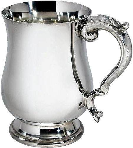 Zinn Krug 1 Pint Georgisch und Merkmal Touchmark Rein Schwer Messgerät Bier Krug Möglich für Gravur Personalisierte Geschenke für Männer und Frauen