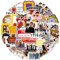BDSHUNBF 100 Stück Friends Aufkleber, Wasserfeste Vinyl Stickers, Friends Cartoon Graffiti, Wasserdichte Aufkleber, für DIY Dekoration, Laptop, Skateboard, Wasserflaschen, für Teenager Erwachsene