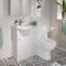 AURORA Modern Bathroom Toilet & Basin Sink Vanity Unit 1TH Furniture 910mm Matte White