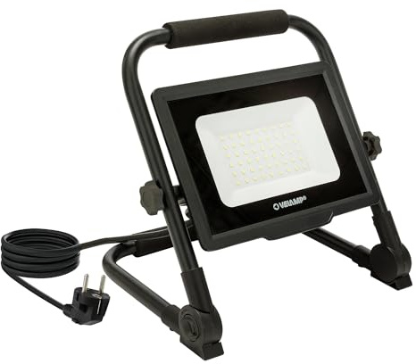 Velamp WAINGRO 50W: 50W SMD-LED-Arbeitsstrahler mit Bodenhalterung und 3m Kabel