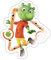 Spreadshirt Die Olchis Film Olchi Junge Sticker, max. 10 x 10 cm, 10 x 10 cm, Weiß glänzend