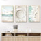 Moderne Poster Set 3er Premium Wandbilder Strand Meerblick Kunst Bilder Ohne Rahmen Leinwand Kunstdruck Moderne Deko Bilder für Wohnzimmer Schlafzimmer (40x50cm,B)