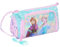Safta Frozen Cool Days - Portatodo con Bolsillo Desplegable Vacío, Estuche Infantil, Estuche Niño, Ideal para Niños en Edad Escolar, Cómodo y Versátil, 20x8.5x11 cm, Color Violeta/Celeste