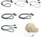 6 Stück Hutschnur,Verstellbare Hutband Clips,Winddichter Fischerhut Seilclip,Anti-Verlust Hutclip zum Angeln,Wandern,Camping,Reisen,Bootfahren (Schwarz,Rosa,Beige,Blau,Kaffee)