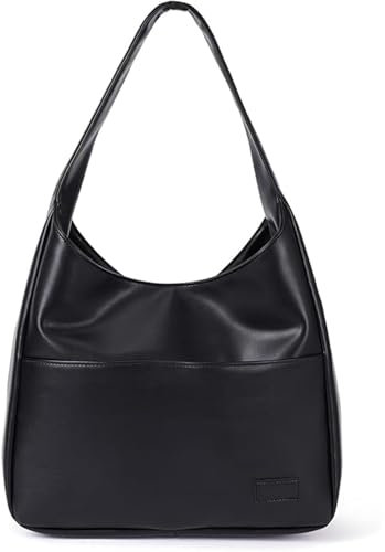 PVFZXS Tragetaschen für Damen Große Umhängetasche, Tote Bag Leder, Hobo Bag, Schwarze Tasche Damen, Bags for Women Lässige Retro Schulterhandtasche für Den Täglichen Gebrauch