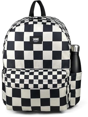 Vans Old Skool VN000H4X3M41 Rucksack, kariert, 22 l, Schwarz/Haferflocken, Schwarz , L