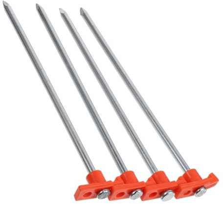 FOYTOKI 6stücke Schwere Zeltheringe Robuste Erdanker Zum Befestigen Von Zelten Pavillons Und Garten Wetterfeste Heringe Für Harte Böden Einfach Zu Setzen Entfernen Orange