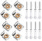 2 Set (8 Stück) Spiegelhalterung Wand, Spiegel Halterung, Spiegelaufhängung Clips Set mit Dübel und Schrauben für Schweren Spiegel,Glas