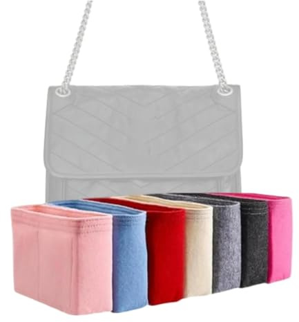 Xoppia Taschen-Organizer, kompatibel mit YSL Niki Medium Kettentasche, Filztascheneinsatz für Handtasche, Tascheneinsatz für Damen, Tragetaschen (Beige, Stil A: Belichtung)