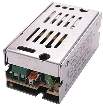 Quystetes Fuente de alimentacion de Transformador de Tension AC 110/220V a DC 12V 1A Plata