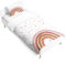 Bettwäsche Set Regenbogen für Kinder Mikrofaser Kinderbettwäsche Mit Regenbogen,Wolken, Sternen im Cartoon-Stil Bettbezug Mit Kopfkissenbezug 40x60cm für Jungen und Mädchen (Style C, 120 x 150cm)