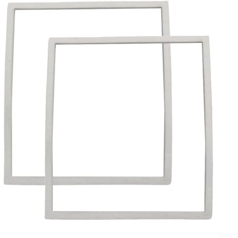 2-Pack Stove Door Gasket 185x165mm for Villager Woodburning Stove VFS212 Glass Seal Replacement White Fiber