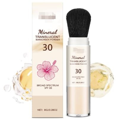 Powder Sunscreen - Scalp Sunscreen - Mineral Powder Sunscreens Brush - SPF 30 Mineral Suncream for Face - Matte Sun Protection Pow-der Brush - Scalp Spf - Lasting Lightweight Breathable