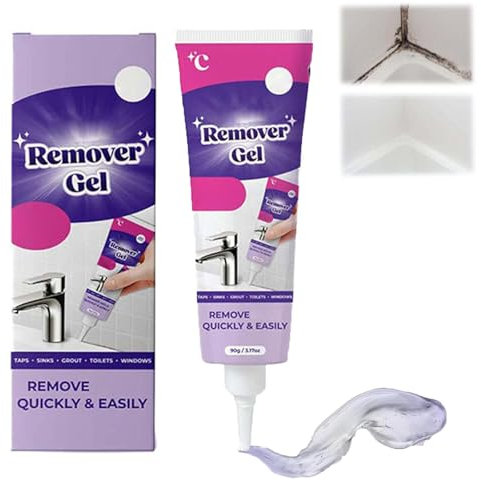 Vexclean Mold Remover Gel, Mould Remover Gel, Powerful Vexclean Cleaning Gel, Highly Effective in Penetration, Not Damage The Surface, for Bathroom & Kitchen Tile Gaps, Walls & Grout (1)
