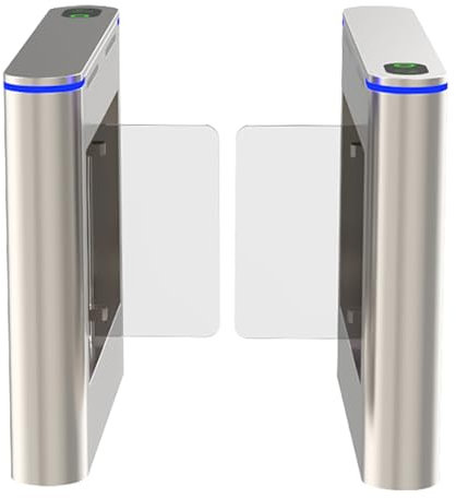 Varco automatique Swing Door, Single Channel, 35 Personnes/Min, Ouverture Motorisée, Compatible avec Badge et QR Code pour Contrôle d'accès (GMS01-SC)