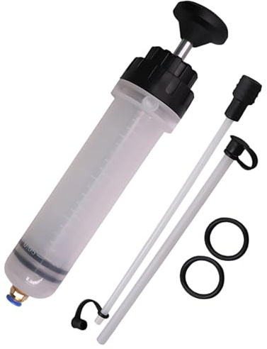 HcvGcm Ölpumpe 500 Ml 1-Zylinder-Absorption-Doppelzweckölwechsel, Benzinpumpe Mit Zwei Transparenten Verlängerungsrohren Für Bremsflüssigkeiten Und Hydrauliköle Handpumpe Wasser
