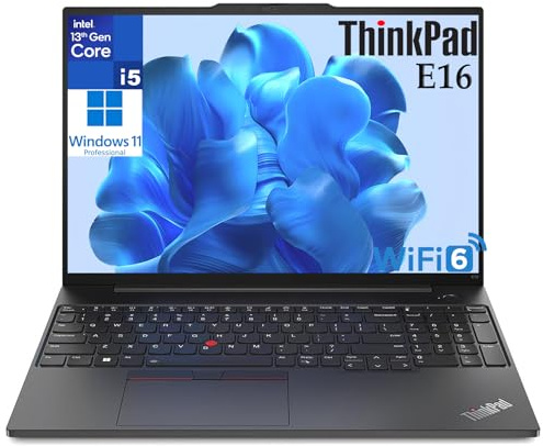 Lenovo ThinkPad E16 Business Laptop Computer, 40GB DDR4 RAM, 1TB PCIe SSD, 13th Gen Intel 10-Core i5-1335U (Beat i7-1255U), 16 FHD+, WiFi 6, Bluetooth, Thunderbolt 4, HDMI, Webcam, Windows 11 Pro