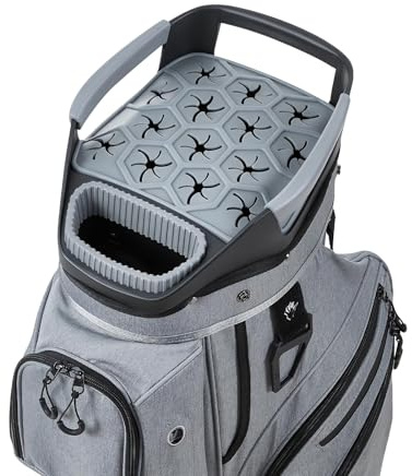 VEVOR Bolsa para Carrito de Golf 15 Compartimentos, 10 Bolsillos, Bolsa de Carro para Palos de Golf con Protección de Silicona para Cabeza, Divisor de Longitud Completa, Cubierta para Lluvia, Correa