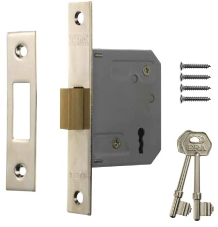 3 Lever Chrome Plated Mortice Deadlock - 63mm (2.5)