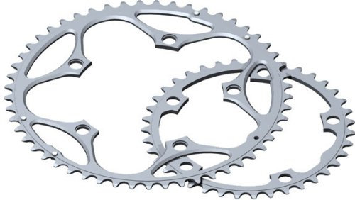 Stronglight Kettenblatt 9/10 Speed Shimano 5 Arm Legierung SRAM kompatibel, 130 mm Duraluminium Silber silber 51T
