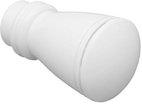 Gardinia 11279 Endknopf/Endstück Siro für Gardinenstangen, Serie Chicago, Durchmesser 20 mm, weiß