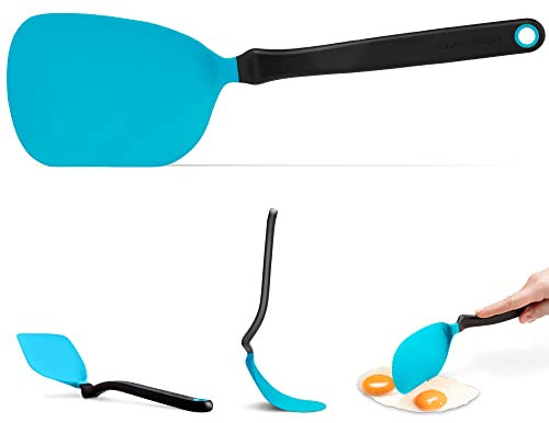Dreamfarm Chopula Non-Stick-Safe Super-Flexible Sit-Up Spatula with Strong Flat Edge to Separate Food - 12 Dreamfarm Blue