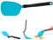 Dreamfarm CHOPULA Nylon Pfannenwender | Blau | Flexibler Pfannenwender Kunststoff | Ideal zum Wenden und zerteilen ihrer Pfannengerichte | Hitzebeständig bis 250°C | Spülmaschinenfest | BPA frei