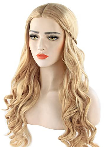 Perücken für Frauen, Damen Perücke Lockig Gelockt Gewellt Wig Lang Kunsthaar für Kostüm Cosplay Party Karneval Fashion (Stil 1)