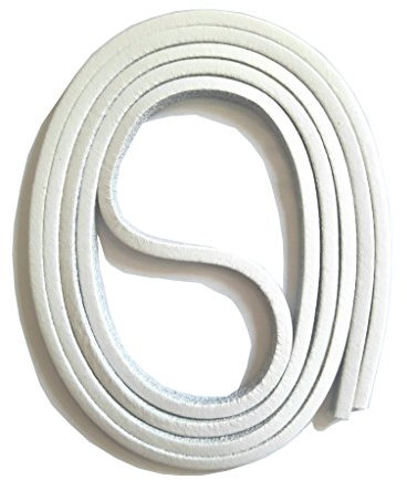 SNORS Ledersenkel WEISS 120cm, 3mm – Schnürsenkel aus echtem Leder – Rindsleder – toller natürlicher Look - Lederriemen, Docksider, Lederband, Lederwaren