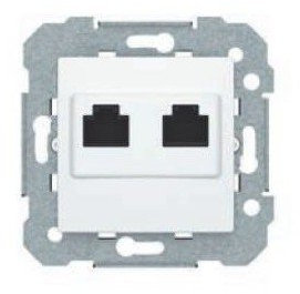 Bjc viva - Toma doble rj11/45 vacia blanca