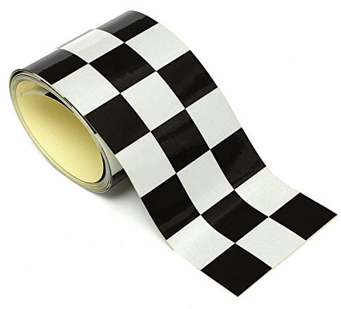 Alamor 3 Pouces Damier Drapeau Vinyle Autocollant Bande De Voiture Moto Vignette