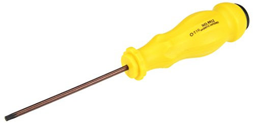 Sourcingmap Torx Screwdriver, T10 Magnetic Star Screw Driver with 3 S2 Shaft and Non-Slip Yellow Handle