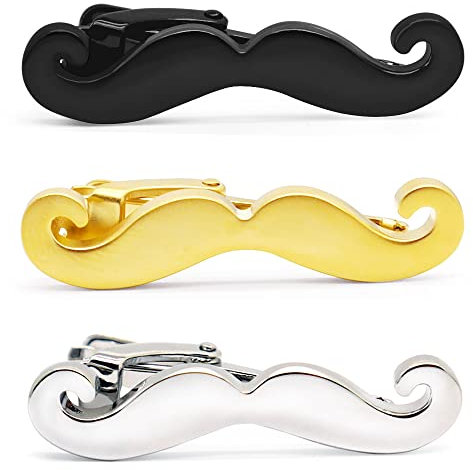 3 Pièces Honey Bear Pinces à Cravate Moustache Poignet Col Homme Accessoires Pour la Cérémonie Cadeau De Mariage (3.8 cm pour Skinny Cravate sans boîte)