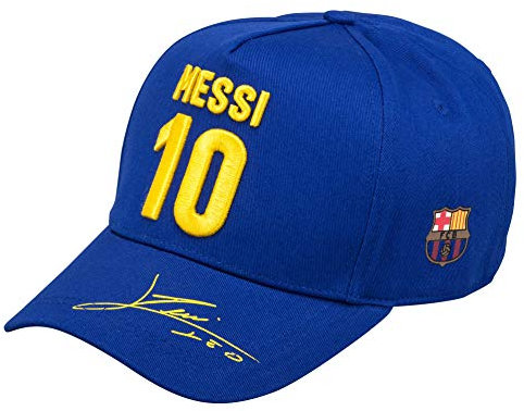 FC Barcelone Barca-Kappe – Lionel Messi – Offizielle Kollektion – Größe verstellbar, blau, Einheitsgröße