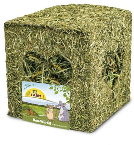 JR FARM Heu-Würfel klein mit Mehlwürmer 125 g