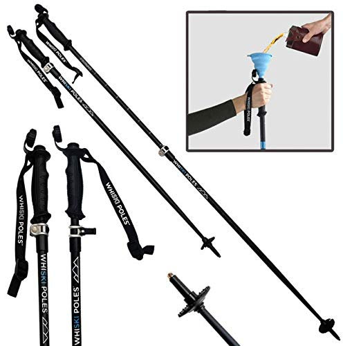 WhiSki Poles Skistock-Flachmann mit Griffeinsätzen, Skifahrer, Einheitsgröße