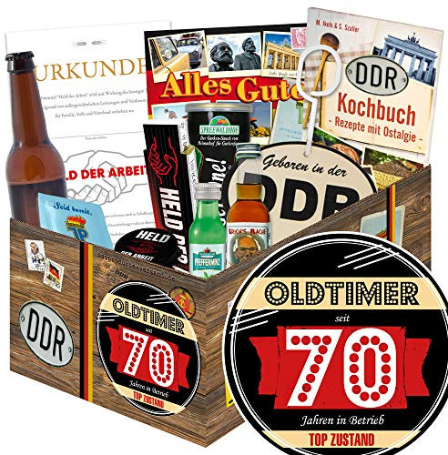 Oldtimer 70 - Geschenkbox DDR Männer - für Opa zum Geburtstag