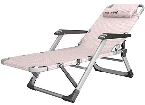 LHNLY-Liegen Extrabreit Sonnenliege Relaxliege Garten Indoor Balkon Wohnzimmer | Liegender Saunaliege Recliner Gartenliege Liegestuhl Liegestühle Freizeitliege für Erwachsene Kinder, Rosa