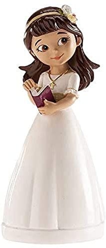 Dekora - Kommunion Deko Tortenfigur für Kommunionstorte Mädchen - 13 cm