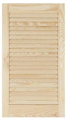 Louvre Door – Pine Wood – Vented Open – Ready to Paint Internal Louvre Cupboard Doors – Slatted Wardrobe Doors – Various Sizes (720mm (28.4) Height, 394mm (15.5) Width)
