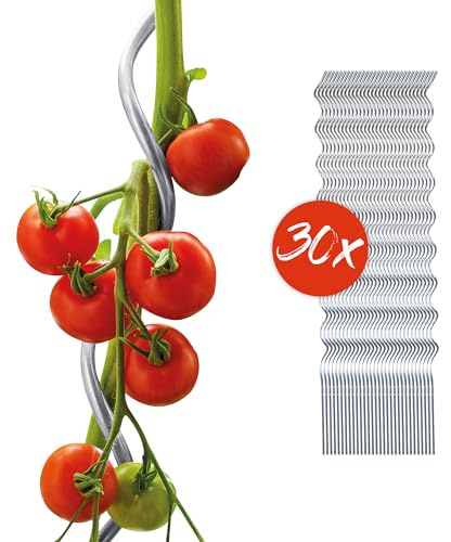 bellissa Tomatenspirale Rankhilfe Pflanzenstütze 30er-Set Aluminium 180 cm