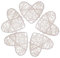 IMIKEYA 5pcs Vintage Wicker Hearts Wreath for Wall Hanging Decorative Heart Rattan Balls DIY Artificial Grapevine Heart Pendants for Wedding Birthday Party 16cm White