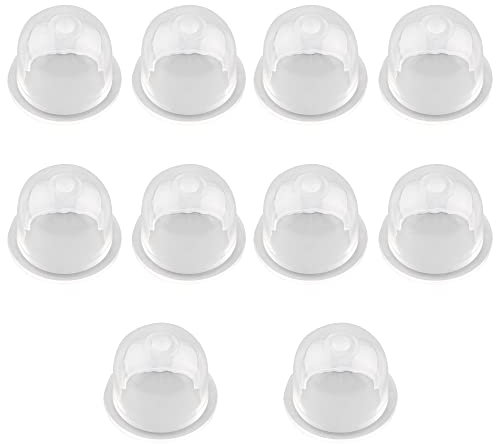 Niuhong 10 Pcs Zündkapsel Primer Pumpe Vergaser Birne Pump Kraftstoffpumpe Vergaser Universal Kunststoff Pumpe Ersatz Primer Kolben Bulb Vergaseröl Kettensägen Trimmer Primer Ersatzlampe Zubehör